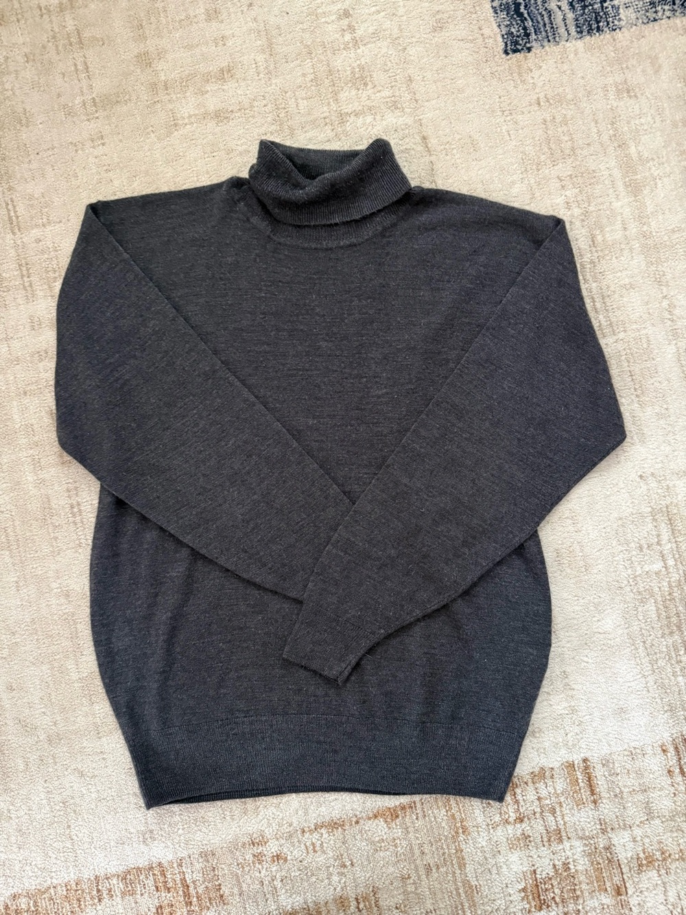Vintage Seahop Men's Dark Charcoal Turtleneck Sweater